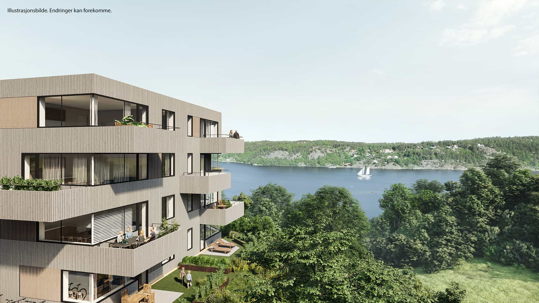 66 leiligheter sentralt <br> ved sjøen i Grimstad